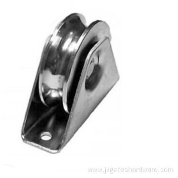 Zinc-plated groove sliding door wheels with external bracket